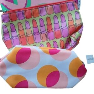 Clinique Set of 3 Assorted Collection Collaboration Make Up Bags Rainbow Love